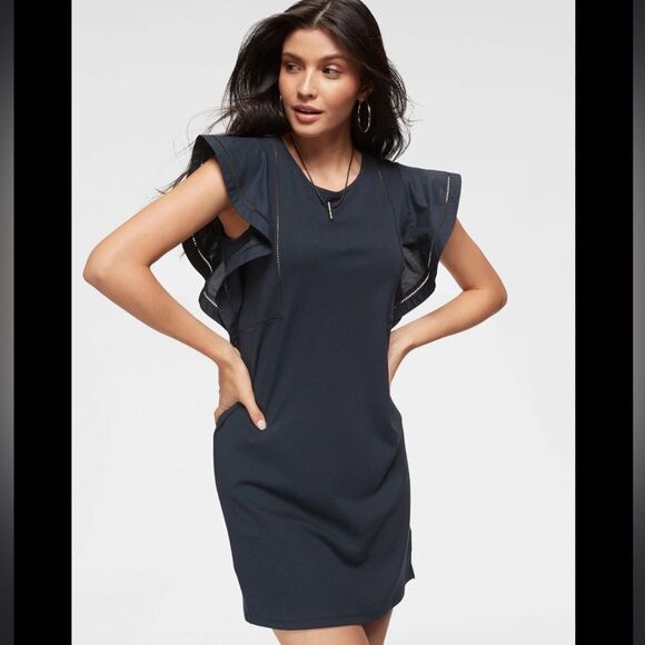 Scotch & Soda Ruffled Sleeve Cotton Dress - Picture 9 of 10